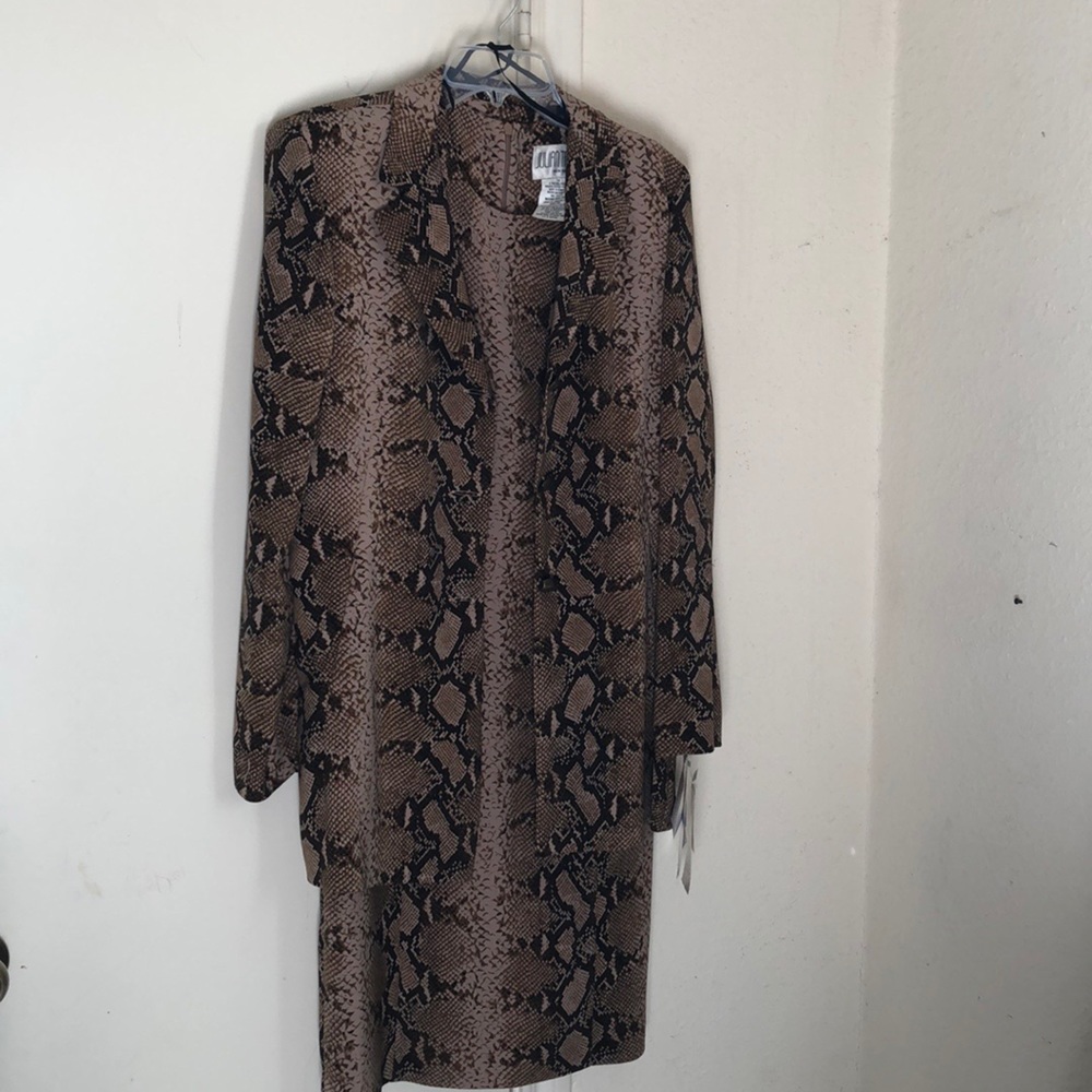 Julian Taylor NY snakeskin dress and jacket